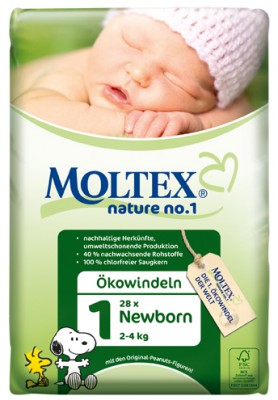 Moltex Newborn, 2-4 kg, 6 Beutel à 23 Stück (138 Stk.)